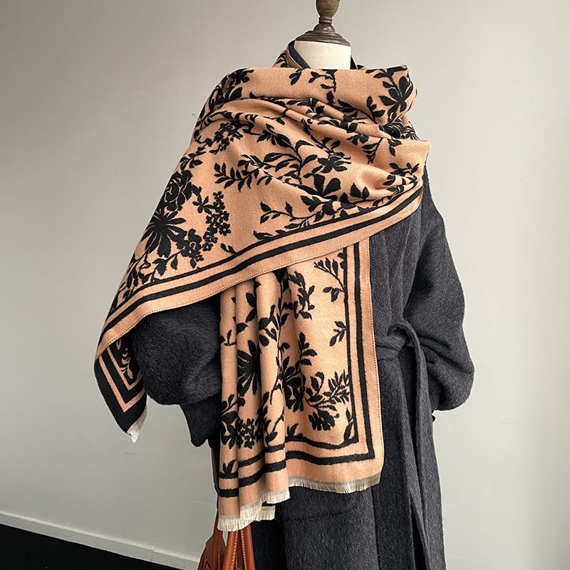 Rose Blossoms Noble Elegance Divat Női Kasmír Meleg Sál Irodai takaró Légkondicionáló Kendő Nyak_voghion.com