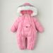 Baby Winter Puffer Jumpsuit – Warme Eendelige Sneeuwpak met Capuchon (0-4 Jaar, Zwart/Roze/Rood/Grijs)_voghion.com