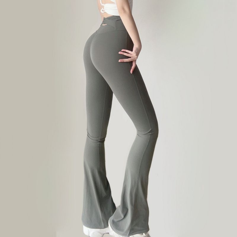 Women'S tight micro-flared pants for women in spring and autumn, high-waisted, slim-fitting, fitness yoga pants _voghion.com
