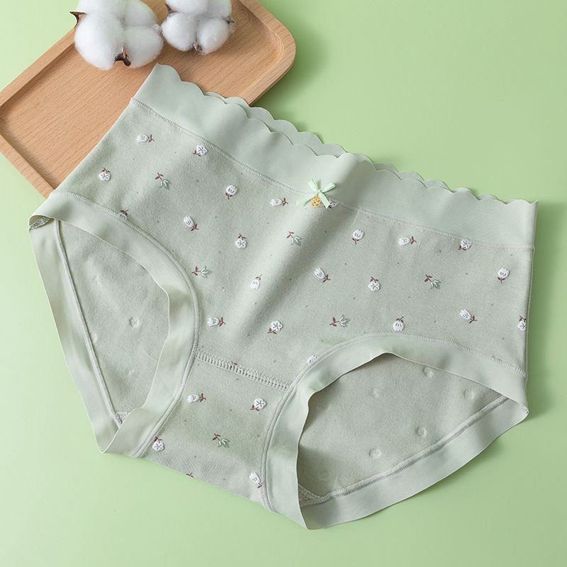 Women's clothing printed cotton women's underwear, mid-waist seamless underwear for women, manufacturers and wholesale_voghion.com