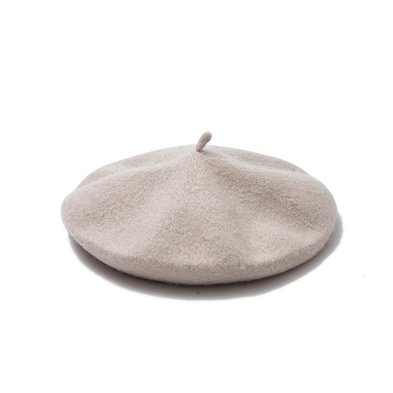 Karsta izpārdošana ziemas cepure sievietēm, gleznotāja cepure, adīta ķirbju berete, sieviešu boina, vienkrāsaina, ikdienas, vintage, melna, sarkana_voghion.com