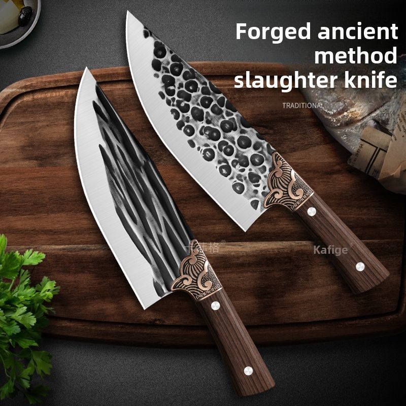 Coltello speciale per macellazione, taglio della carne affilato della testa del maiale, forgiato e non affilato_voghion.com