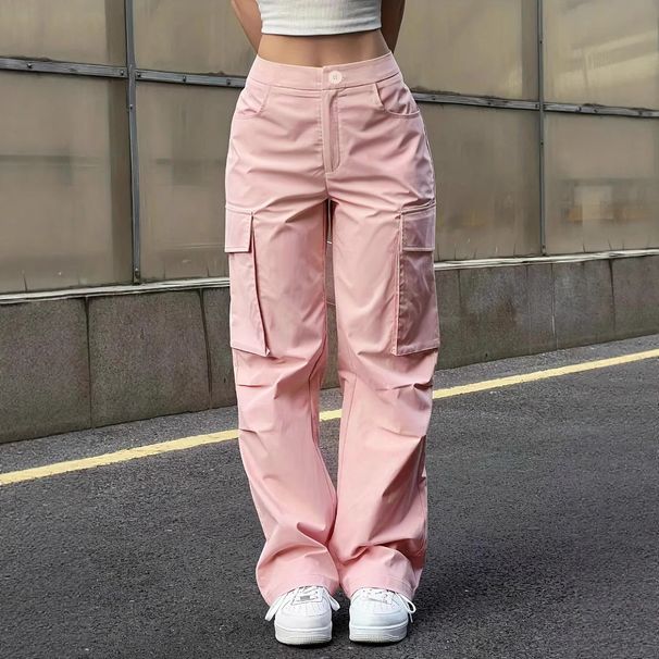 Women's Clothing Casual Overalls Trendy Wide Leg Pants Quick Drying Straight Pants_voghion.com