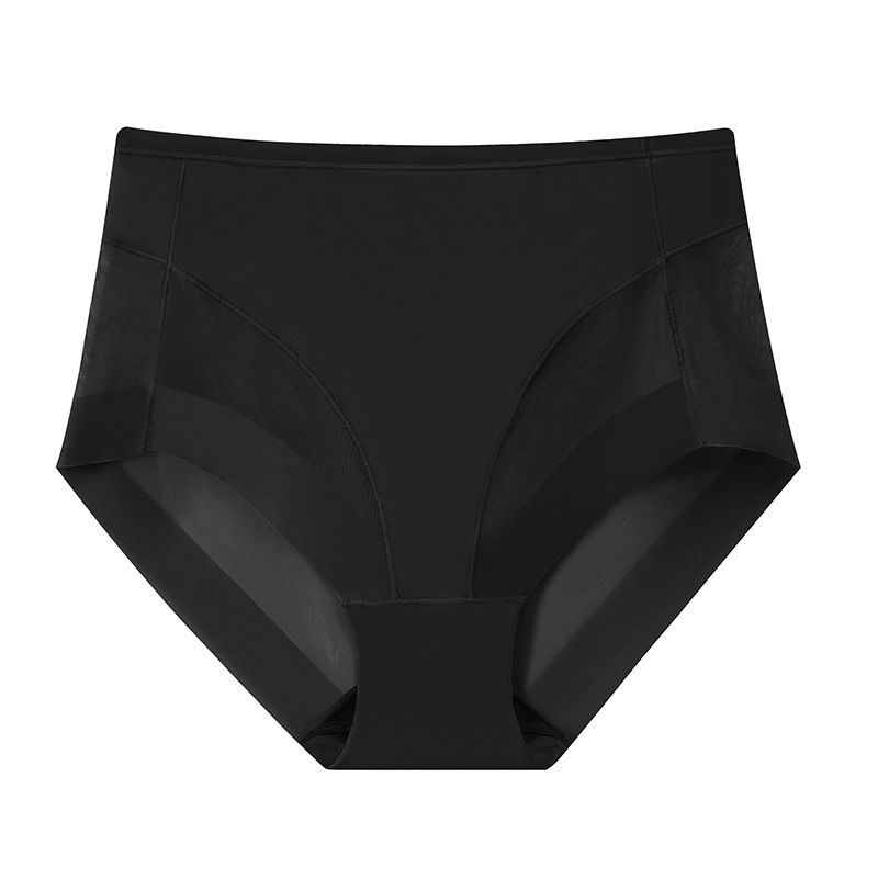 2025d High Waist Transparent Mesh Panties Ultra-thin Tummy Control Comfortable Ice Silk Women's Underwear Plus Size_voghion.com