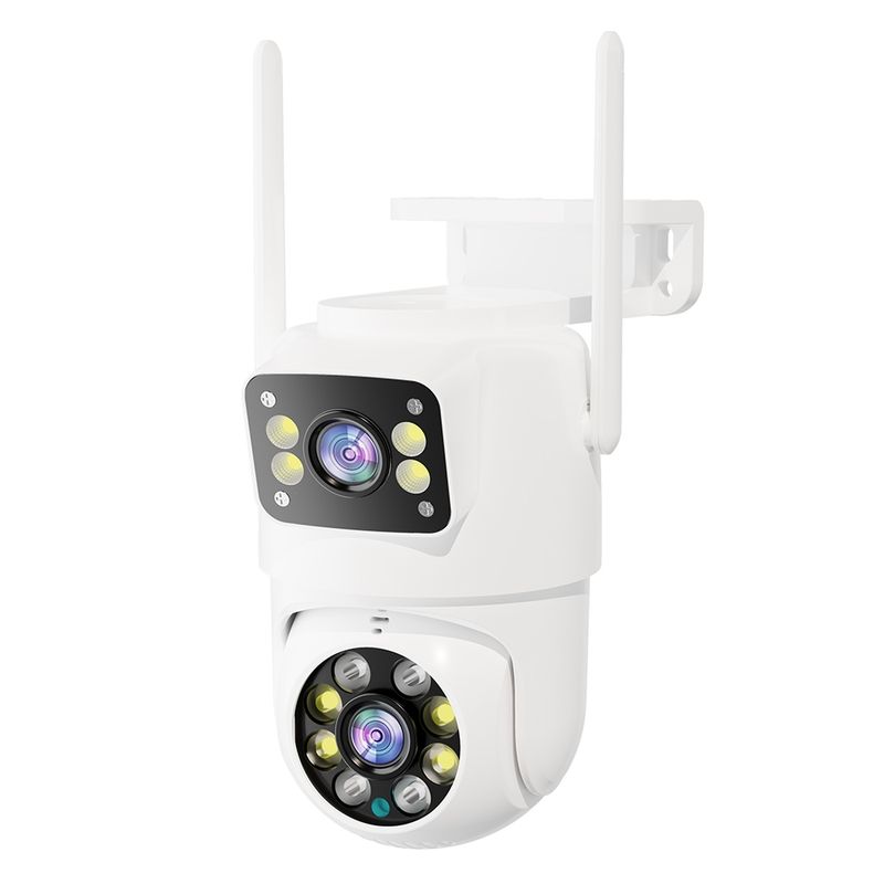 Q8216 4MP Two-way Voice Outdoor IP66 Waterproof WiFi Camera, Plug Type:EU Plug(White)_voghion.com