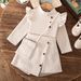 "Girls' Knitted Flyaway Sleeve Top & Asymmetrical Skirt Set With Matching Bag – Soft Cotton Playtime Outfit (Ages 6M-3Y)"_voghion.com