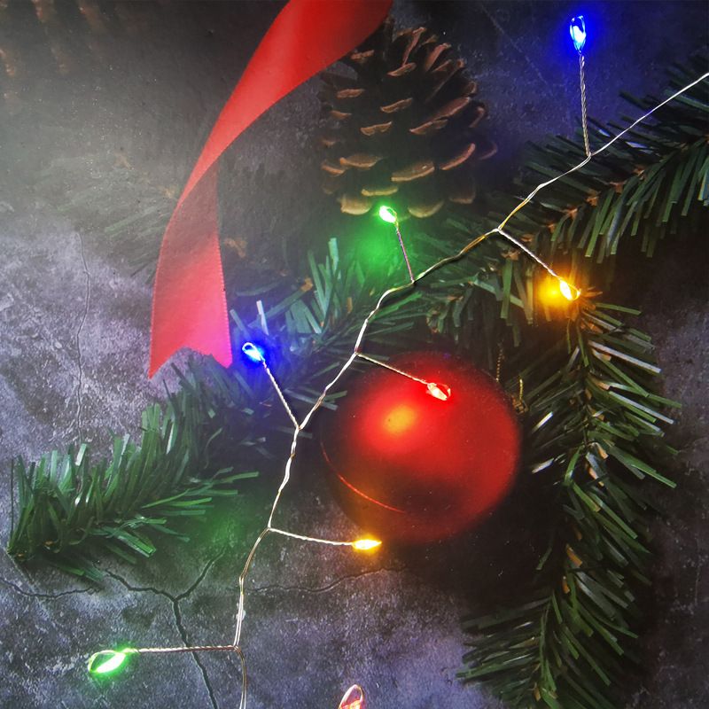 New copper wire light, firecracker light string, romantic Christmas holiday decoration light, 24V male and female color light string_voghion.com