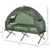 Folding Camping Cot For Adults All-in-One Elevated Tent With Sleeping Bag Thick Air Mattress Portable Single Bed_voghion.com