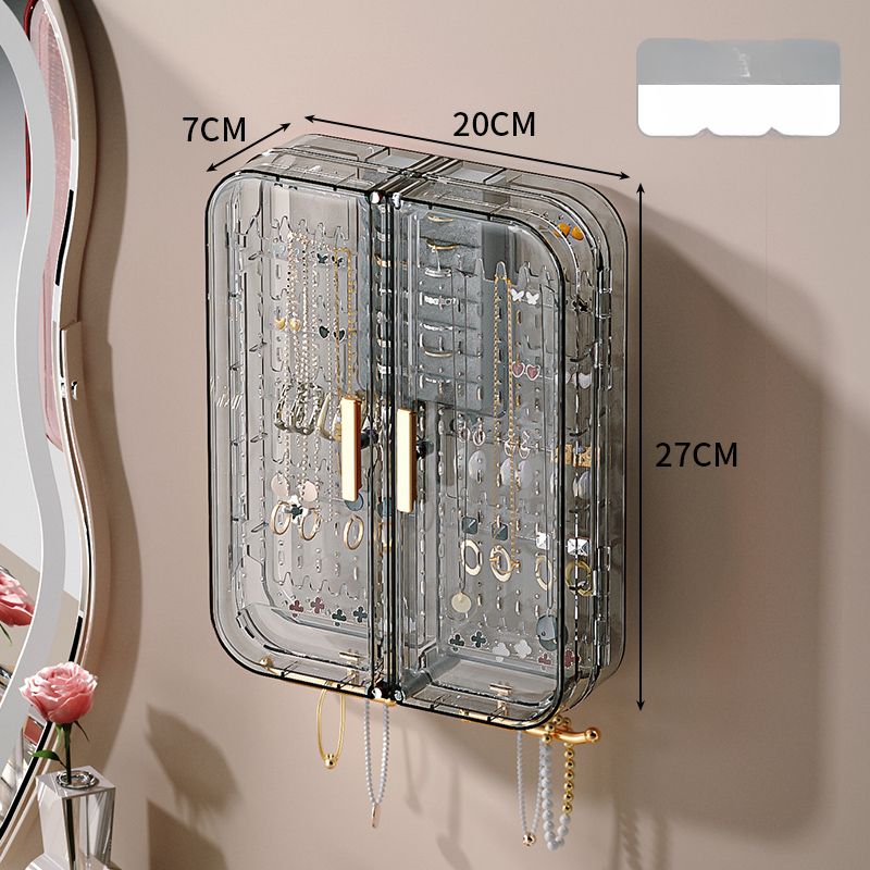 Kaman Storage Large Capacity Wall-Mounted Earrings Necklace Box High-End Exquisite Jewelry Rack_voghion.com