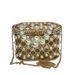 Bolso de noche estilo nicho de metal con pedrería y perlas, estilo francés, con cadena hueca para teléfono móvil._voghion.com