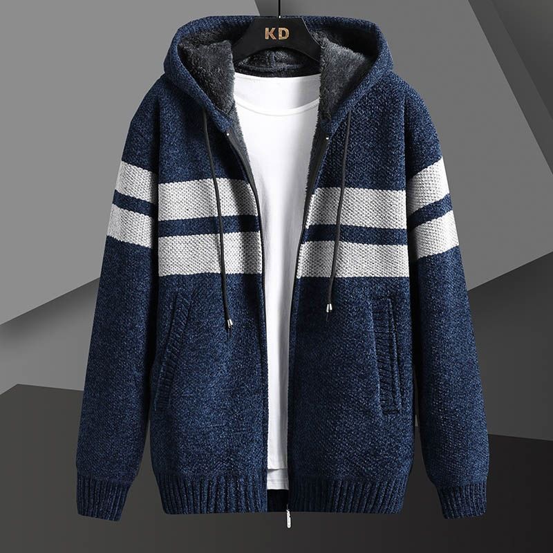 Herren-Cardigan-Jacke 2023 Frühlings- und Herbstsaison mit Kapuze, Herren-Strickpullover 8876_voghion.com