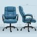 Vinsetto High Back Office Desk Chair With Adjustable Height, Heavy Duty Computer Chair With Wide Seat, 485lbs, Blue_voghion.com