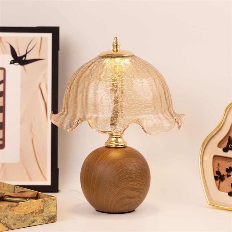 Französisch Vintage Stil Tisch Schlafzimmer Atmosphäre Licht Luxus High-end Pilz Lampe Nachttisch Schrank Dekoration Kreative_voghion.com