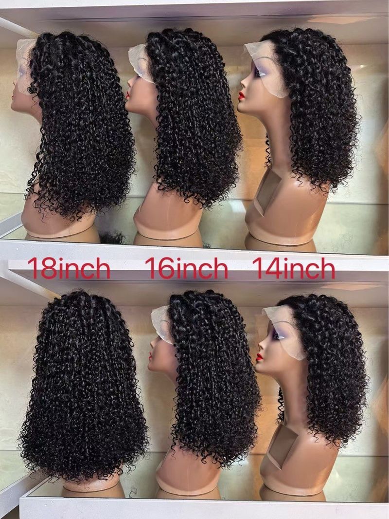Pixie lokid Topelttõmmatud 250g koos 13x4 pitsilise frontaalparukaga Pixie lokid parukas 250 tihedusega 100% inimjuustest parukas_voghion.com