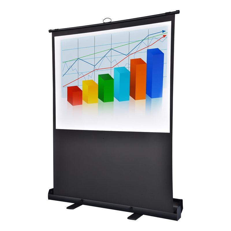 60in Diagonal 4:3 Pull-up Projection Screen 48x36in Floor Stand_voghion.com