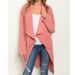 Autumn Long Sleeved Windbreaker Irregular V-Neck Solid Color Lace Up Korean Version Small Fresh Style Jacket_voghion.com