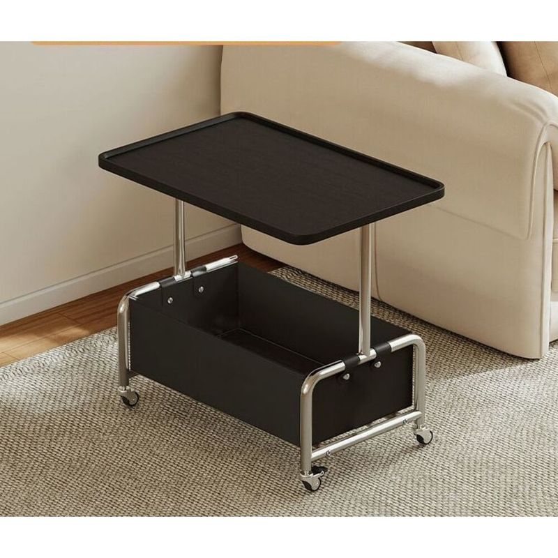 Tavolino da salotto con ruote, mobiletto moderno e semplice, mobiletto laterale per divano, creativo_voghion.com