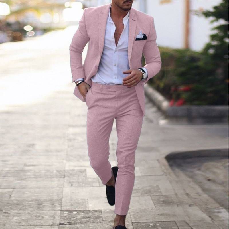 2 peças ternos masculinos independentes estação linho terno masculino noivo padrinho casamento banquete terno_voghion.com