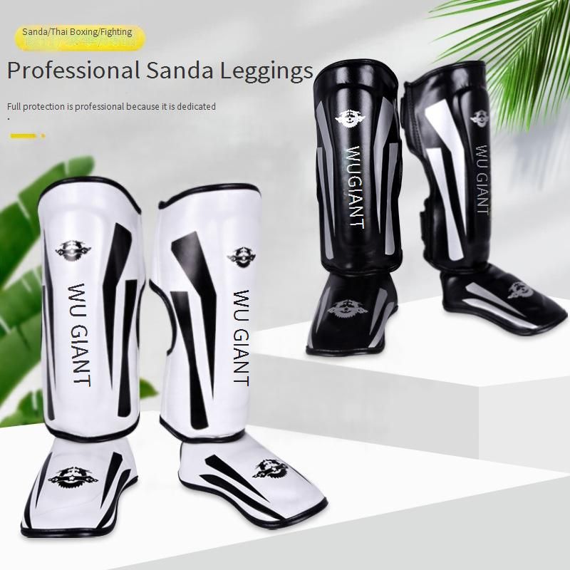 Professional Muay Thai Shin Guards With Instep Protection – High-Density Foam Padding For Kickboxing, MMA, And Martial Arts Training_voghion.com
