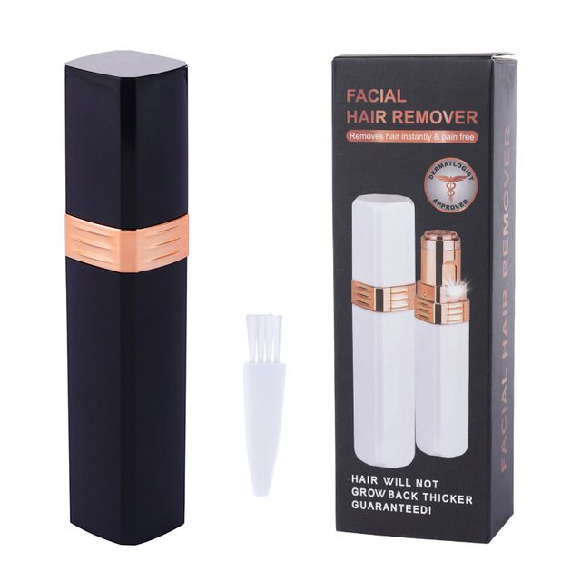 naisten huulipuna parranajokone sähköinen karvanpoistolaite akku / USB-parranajokone kasvot mini karvanpoistokone_voghion.com