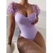 Maillot de bain une pièce sexy avec rembourrage amovible - Coupe échancrée et push-up (Maillots de bain tendance pour femmes, plage et piscine)_voghion.com