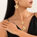 Zestaw kolczyków z wisiorkiem w stylu fashion jewelry design sense 3D Flower Necklace_voghion.com