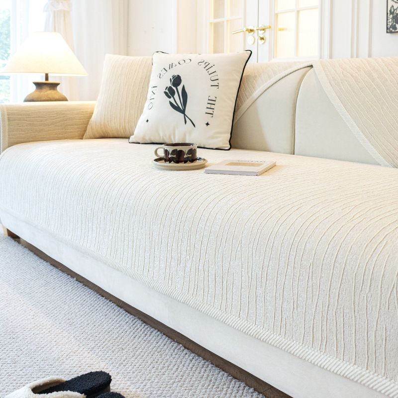 Premium Chenille bankhoezenset van Hongyuan Fashion – Antislip bankbeschermers met veilige pasvorm, minimalistische bankbeschermers voor alle seizoenen_voghion.com