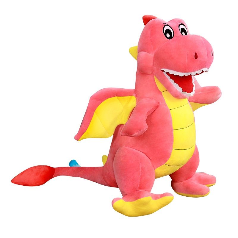 Et un adorable dinosaure en peluche, une poupée dragon ailé, un animal en peluche_voghion.com