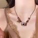 Sweater Versatile Retro Light Accessory Camera Niche Personality Pearl Necklace Brown Design Women's Long Chain_voghion.com