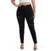 Pantaloni skinny in denim elasticizzato strappato di grandi dimensioni da donna, pantaloni Fat MM_voghion.com