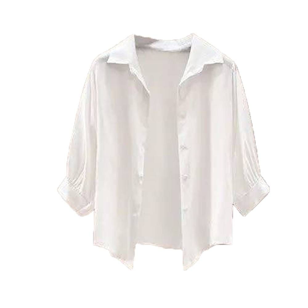 Women's Clothing New Style Age Reducing Wear Sunscreen Shirt Tops For Women Slim All Match Dress Two Piece Suit_voghion.com