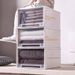 Caja de almacenamiento con cajones de 3 capas: organizador de plástico transparente para ropa interior y armario, apilable, multiusos, con asas._voghion.com