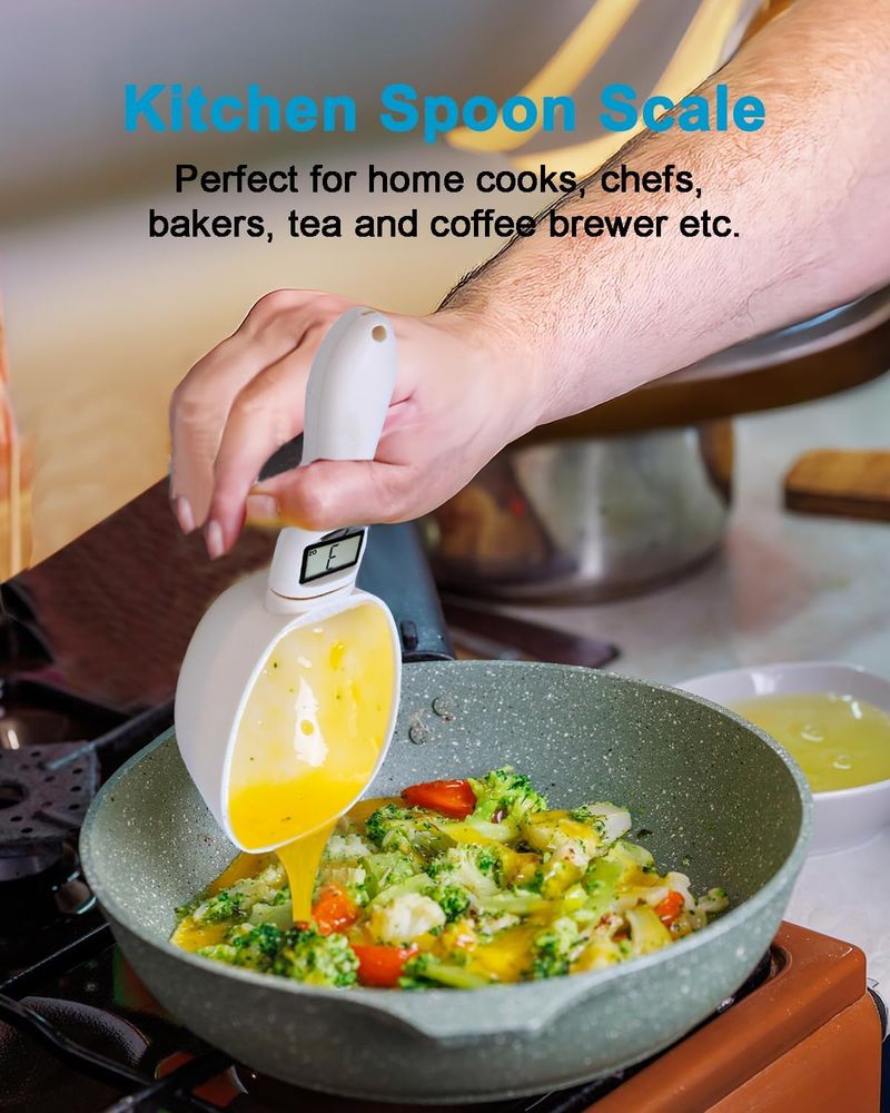 A Pet Measuring, Pet Food Spoon Scale, Accurate Baking Measuring Spoon, Digital Scale, Detachable Cereal Spoon, Detachable And Easy To Clean, Battery-operated, Suitable For Kitchen, Powder, Food, Pet Food - Batteries Not Included_voghion.com