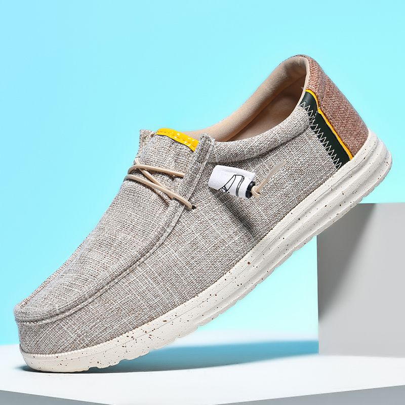 Men Casual Canvas Mens Loafers Breathable Slip on Flats Male Vulcanized Driving Shoes Plus Size 48 Walking shoe_voghion.com