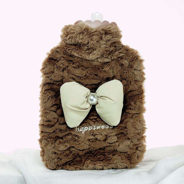 Plush Bear Hot Water Bottle Cover, Detachable Washable For Students Dormitory, Winter Warm Bed Warmer_voghion.com