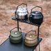 Outdoor 304 Stainless Steel Camping Tea Kettle 1L Coffee Pot With Spout Portable Large Capacity Water Boiler_voghion.com