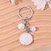 Porte-clés pendentif en forme de cœur, rose et perle, simple, fermeture éclair, pour sac, téléphone, décoration DIY_voghion.com