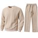 Jacquard Knit Sweatshirt & Jogger Set – Winter-Ready Casual Outfit With Breathable Comfort (Matching Loungewear For Men)_voghion.com