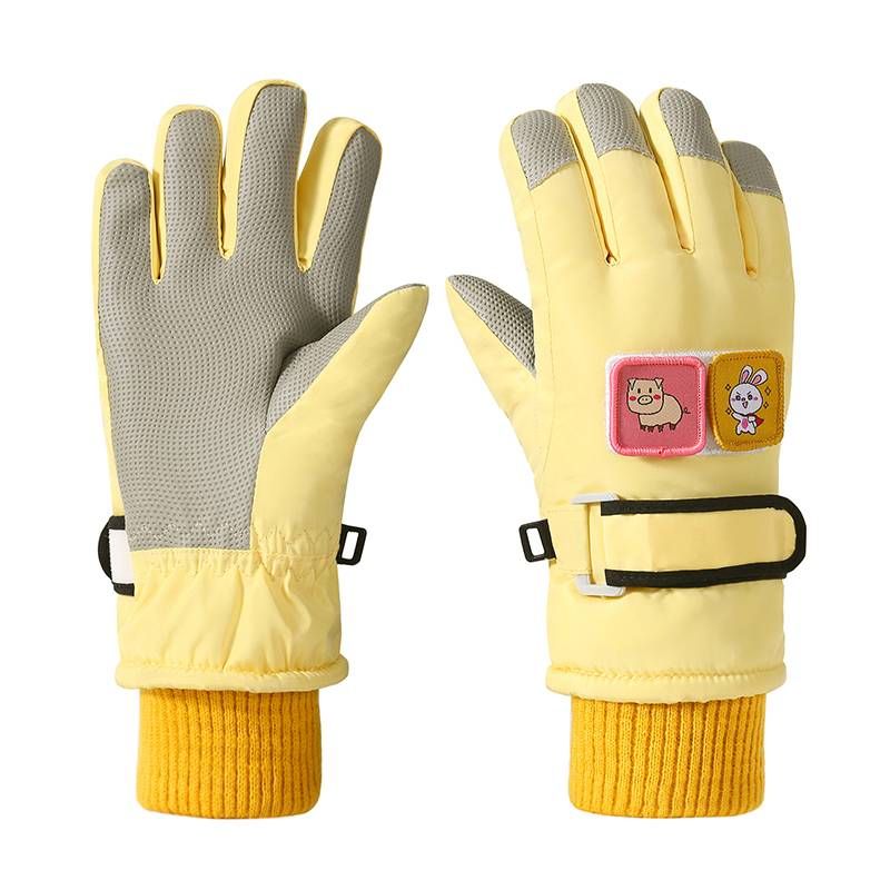 Unisex Children's gloves Winter ski plus fleece touch screen ski and ride gloves_voghion.com