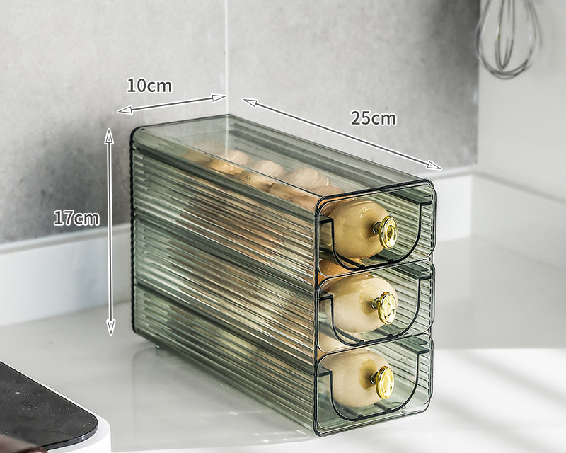 Egg Storage Box Food Grade Refrigerator Special Duck Egg Storage Rack Kitchen Plastic Egg Tray Rolling Egg Box_voghion.com
