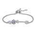 Bracciale da donna in argento puro con doppia catena push-pull e moissanite da 2 carati_voghion.com