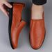 European Warm Series Large Size Cotton-Padded For Men, Genuine Leather Sole Soft Surface Lightweight Loafers, Men's Autumn Winter Business_voghion.com