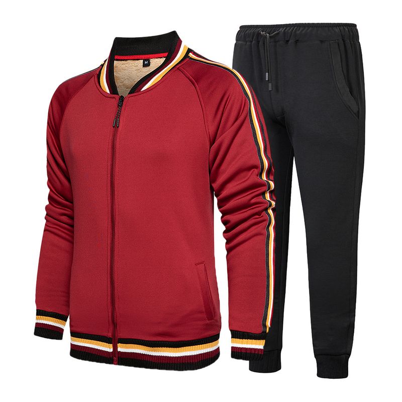 Cardigan à capuche pour hommes, costume pour jeunes, col montant, personnalité décontractée, vêtements de sport, ensemble deux pièces_voghion.com