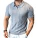 Herren-Strick-Poloshirt – Frühling/Sommer, kurzärmelig, lockere Passform, Revers, Freizeithemd_voghion.com