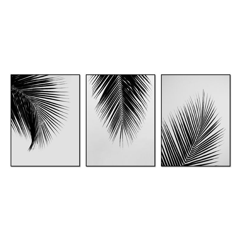 Nordic INS Style Three-Leaf Oil Canvas Decorative Painting Core_voghion.com