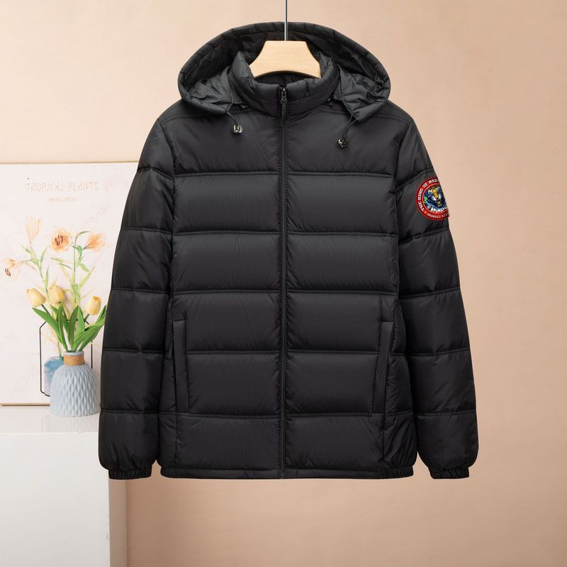 Vêtements pour hommes, nouveau manteau en coton à tête de tigre pour hommes, manteau en coton épais à capuche amovible, manteau en coton court pour hommes d'âge moyen et jeunes_voghion.com