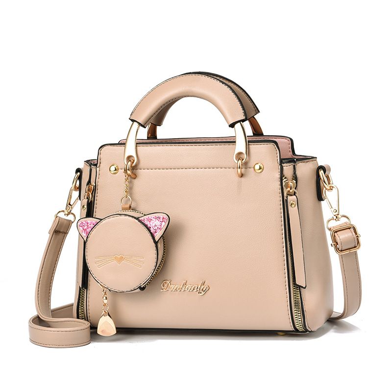 Handtas met letterdecor, stijlvolle schoudertas met rits en mini-portemonnee. Crossbody Baa voor werk_voghion.com
