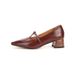 Korean Style Simple Comfortable Sheepskin Single Pointed Toe Versatile Shallow Mouth One-Strap Thick Mid-Heel Mary Jane_voghion.com