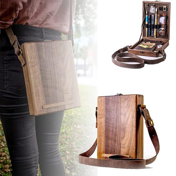 Messenger New Chinese Style Satchel Writer's Wooden Crossbody Postman Storage Box_voghion.com