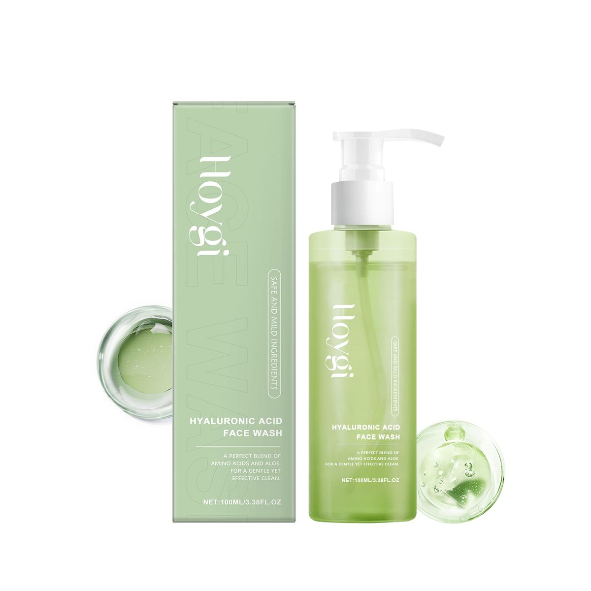 Hoygi Hyaluronic Acid Gentle Cleansing Gel Pores, Cleanses Facial Skin, Refreshing Moisturizing And Smooth_voghion.com